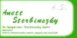 anett sterbinszky business card